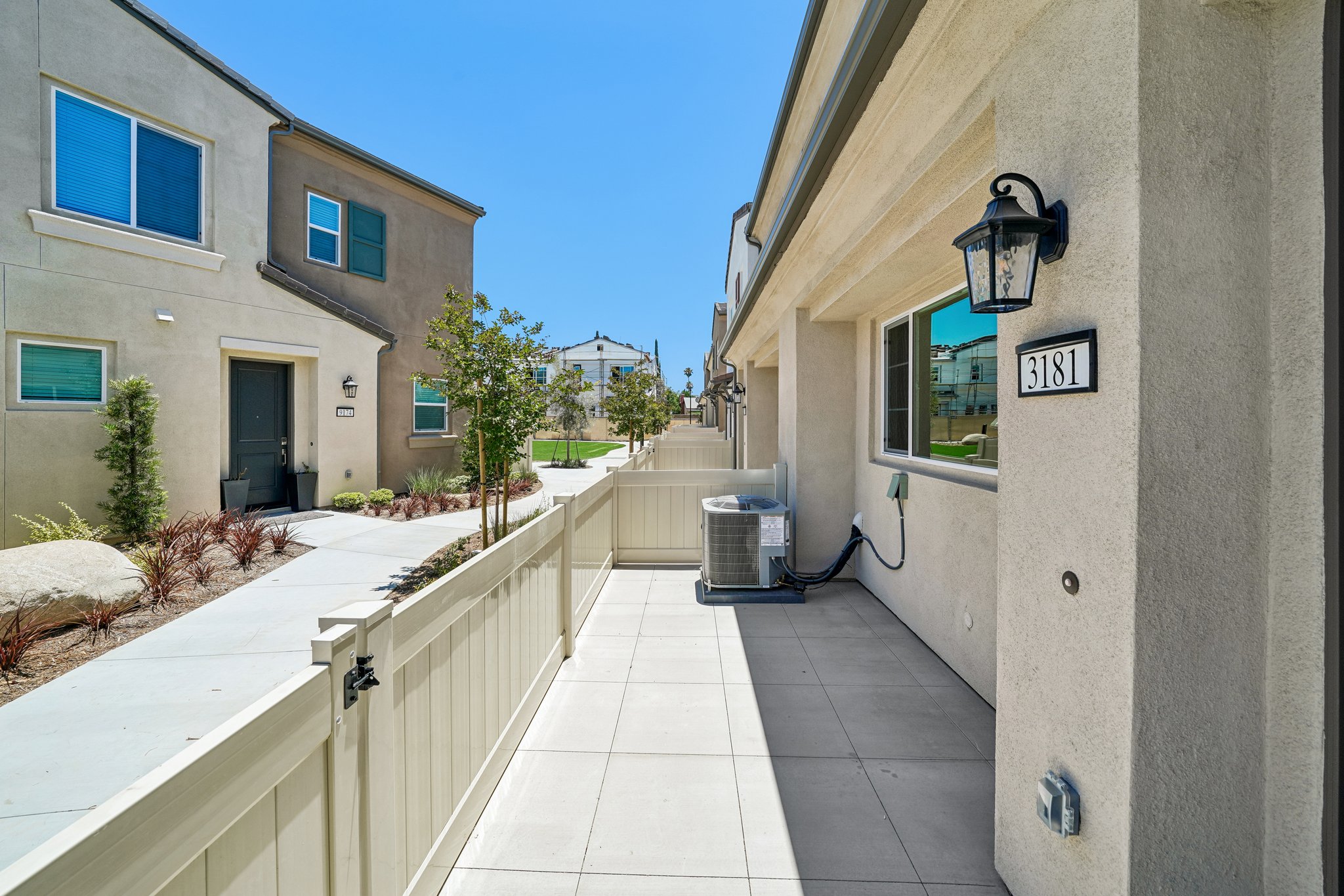A walkway between buildings.