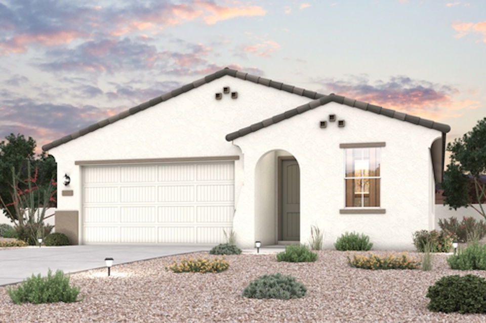 A house with a garage.