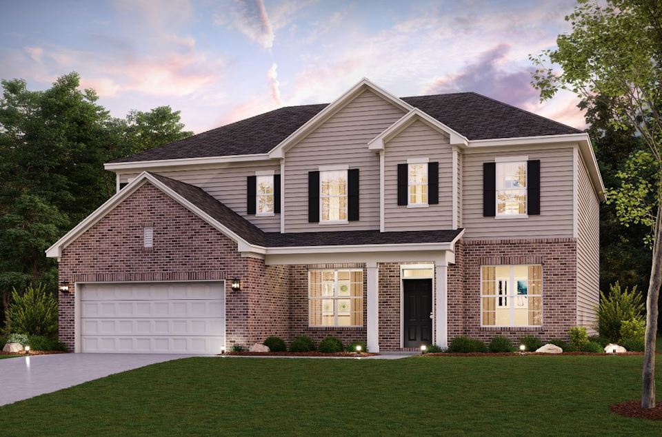A house with a garage.