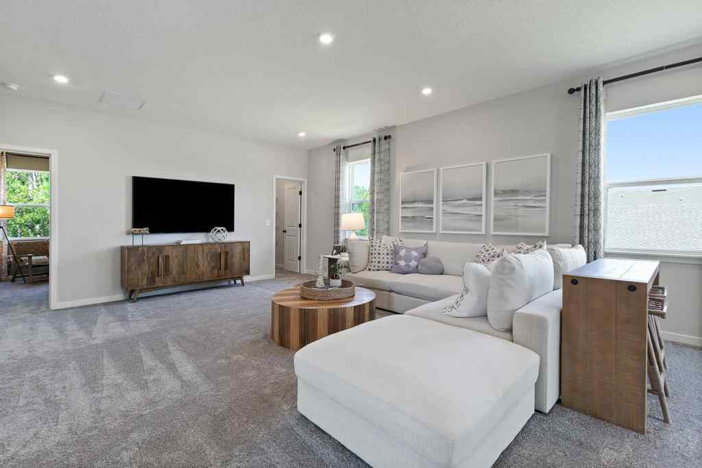 A living room with a tv and couches.