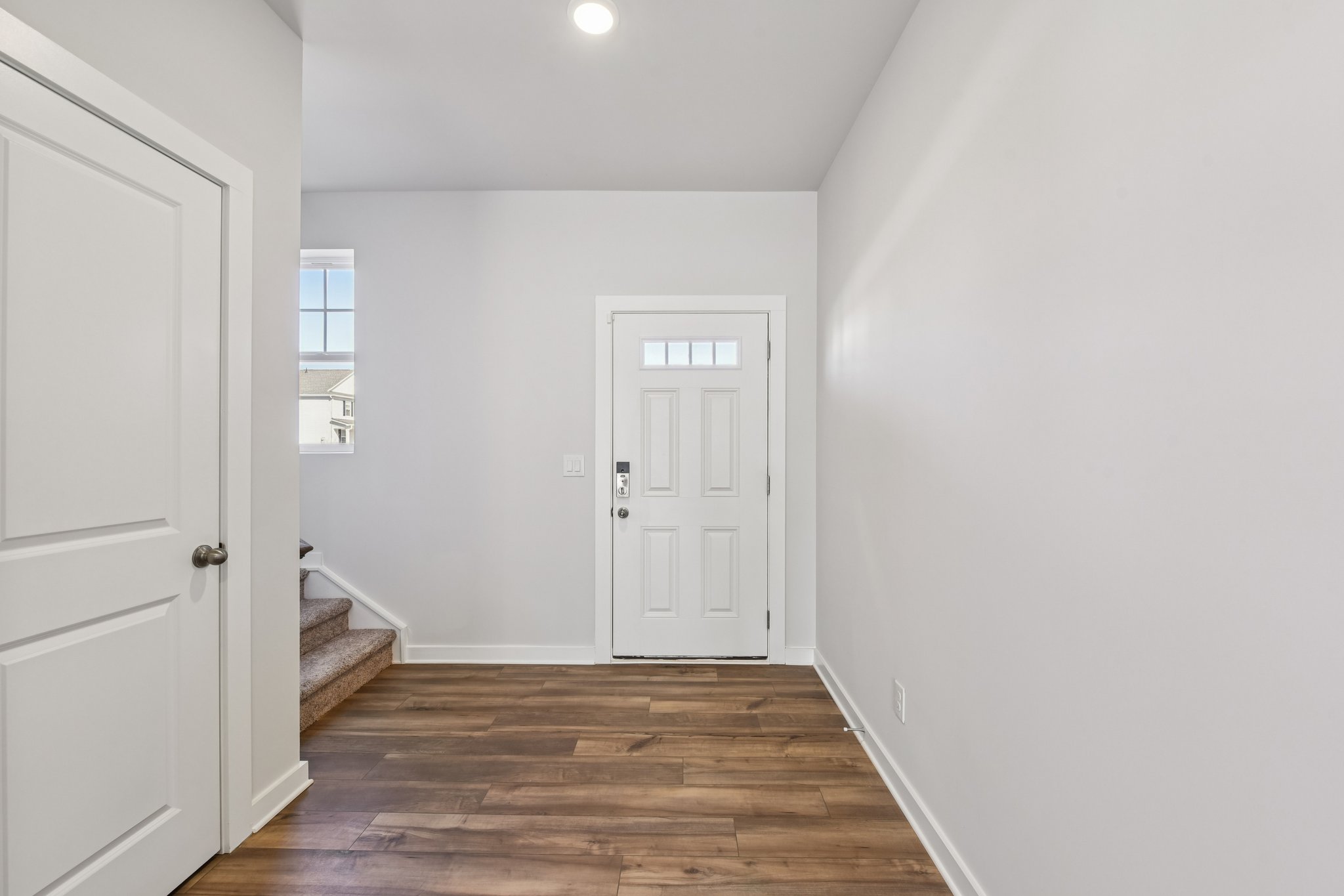 A room with white doors.