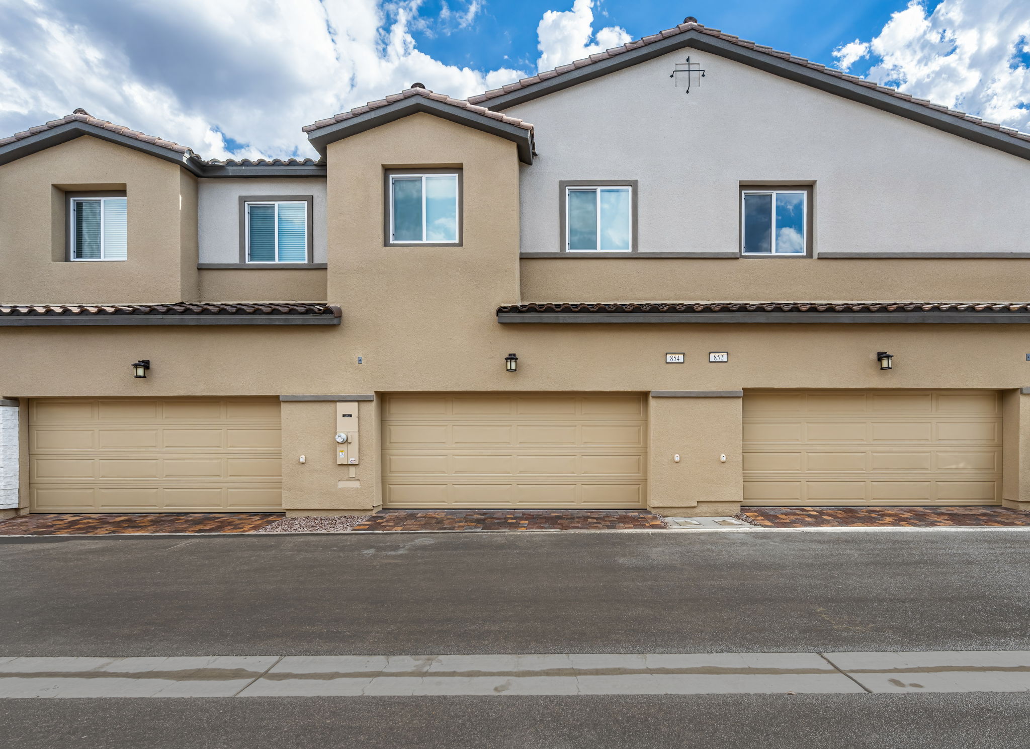 A building with garages.