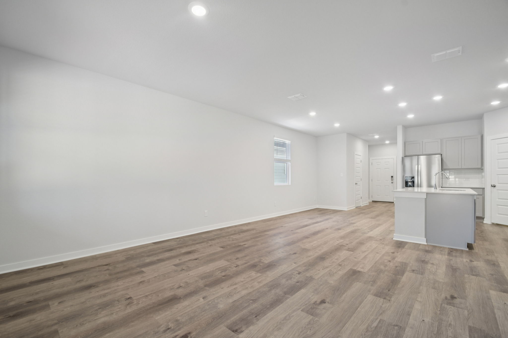 A large empty kitchen.