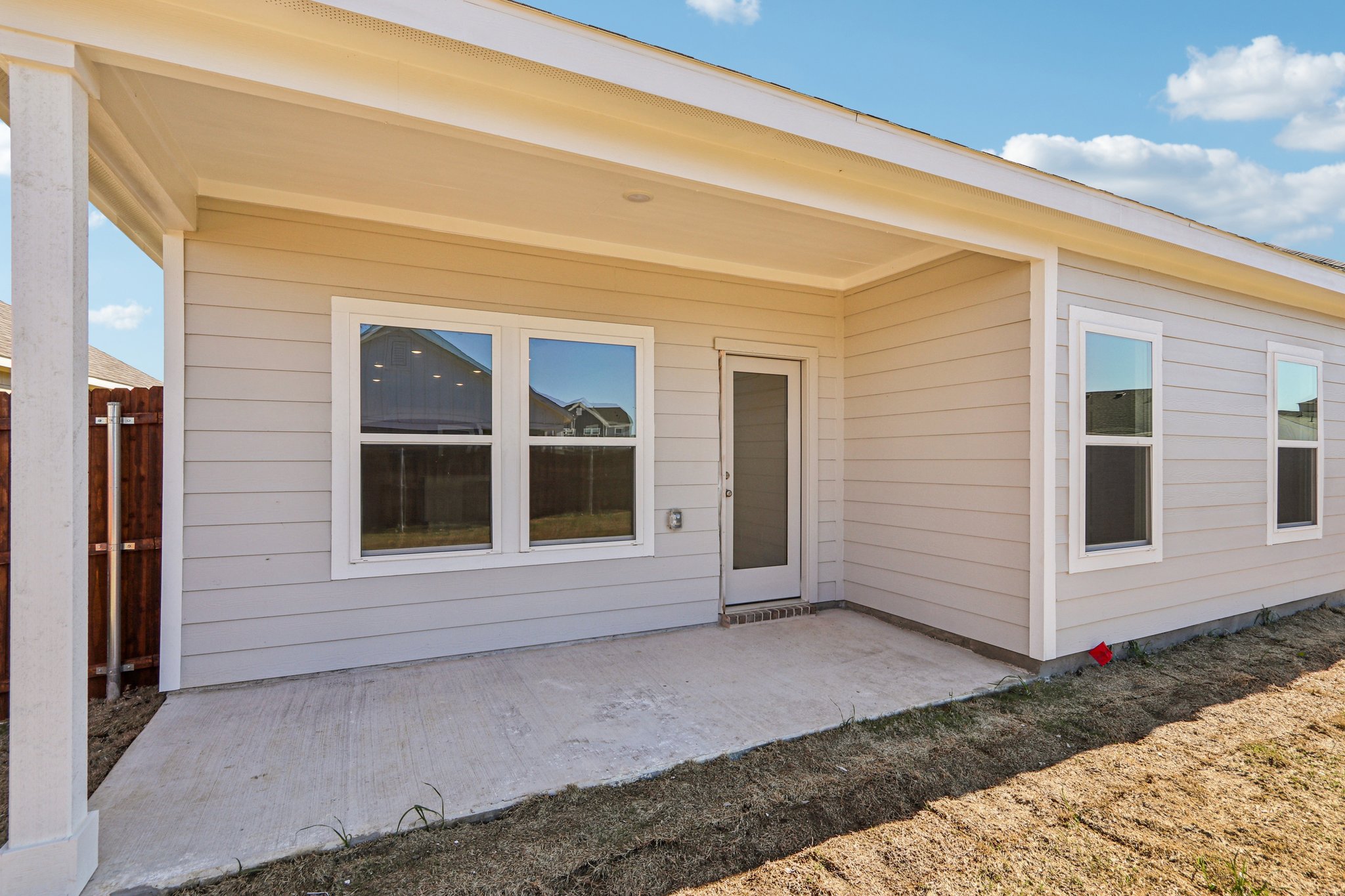 A house with a garage.