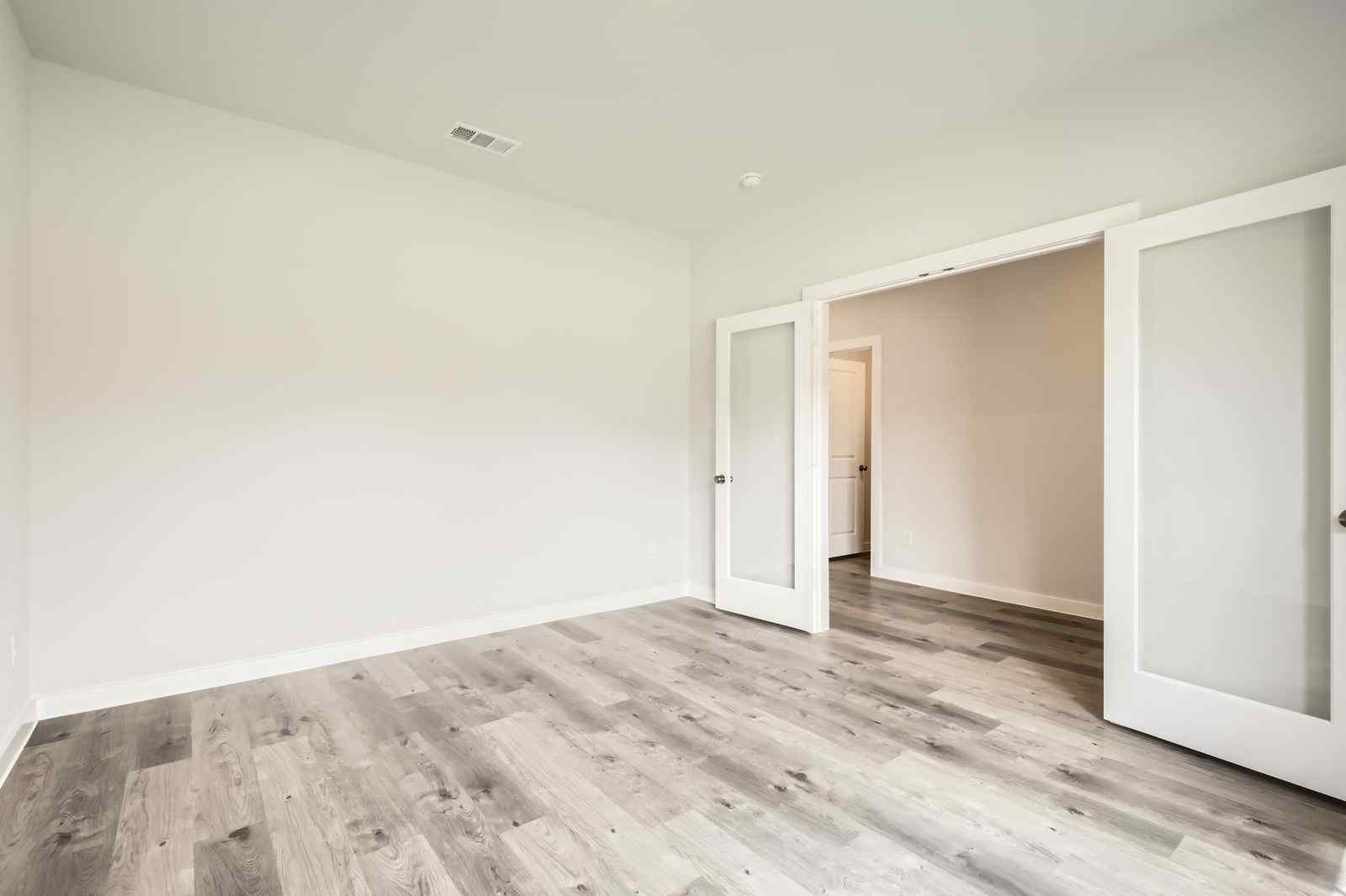 A room with white walls.