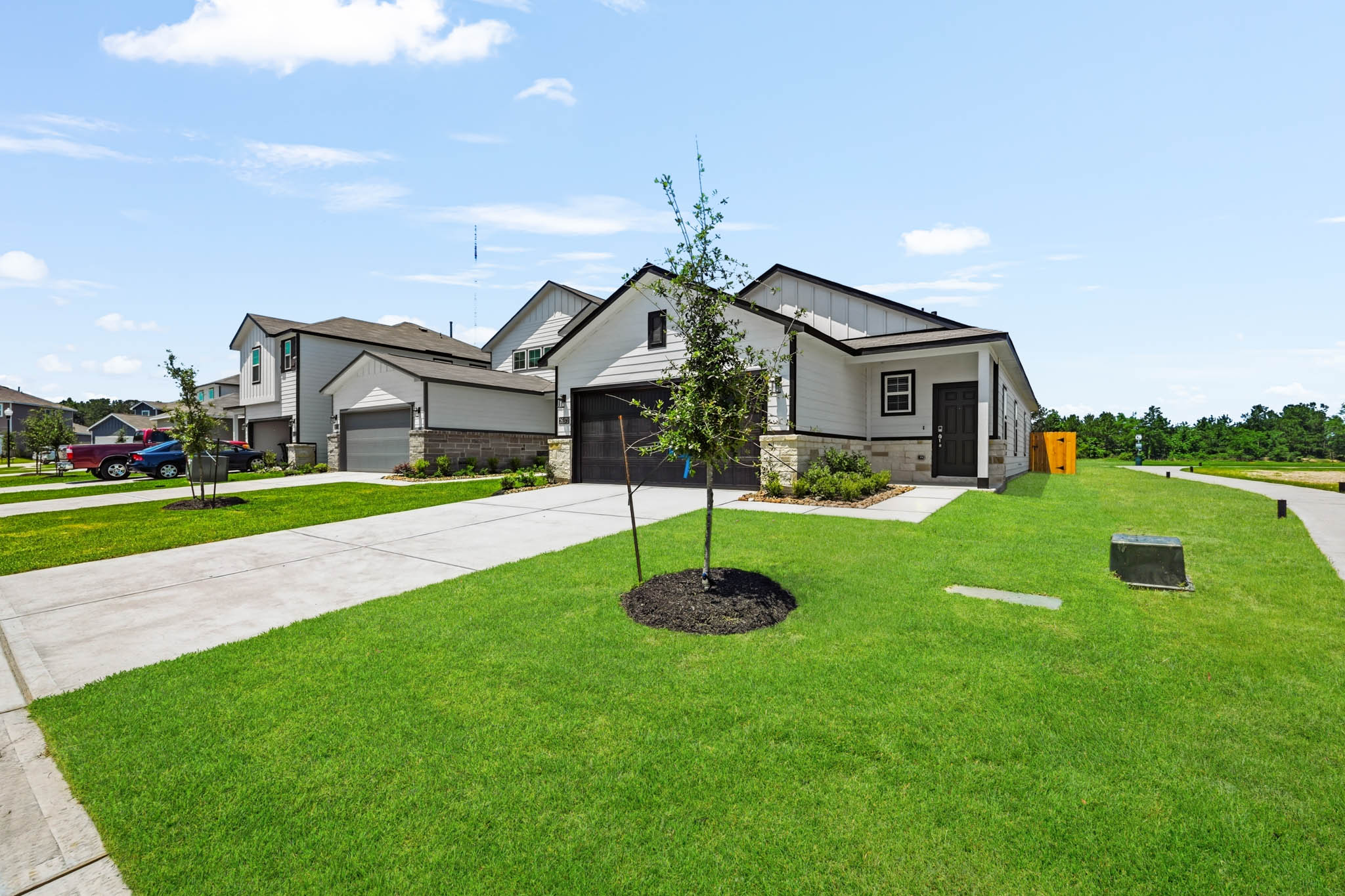 A house with a large yard.
