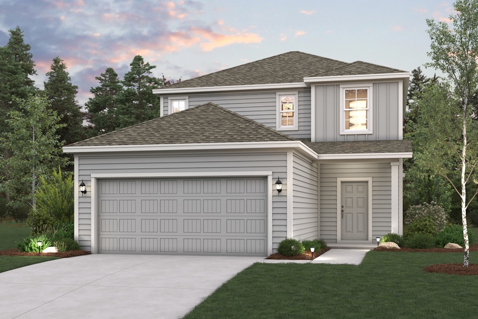 A house with a garage.