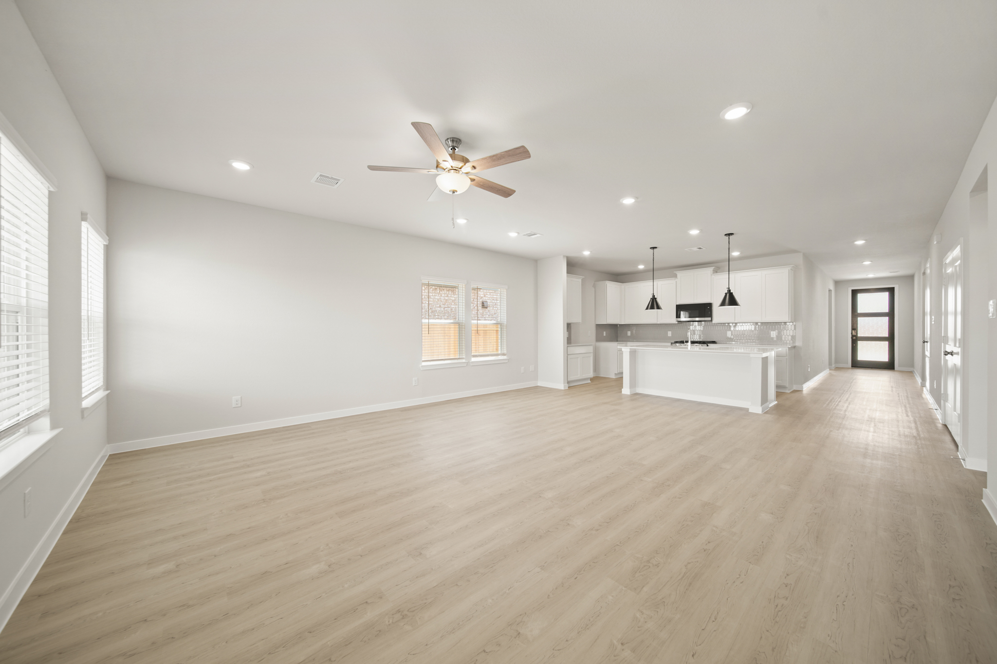 A large empty kitchen.
