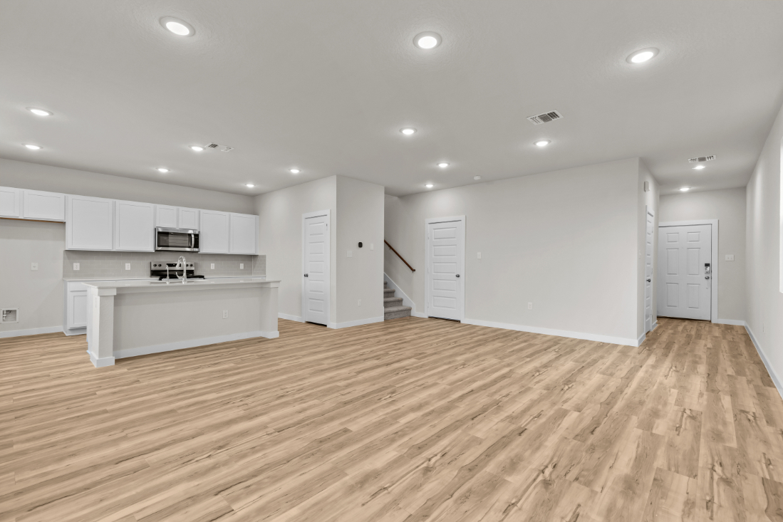 A large empty kitchen.