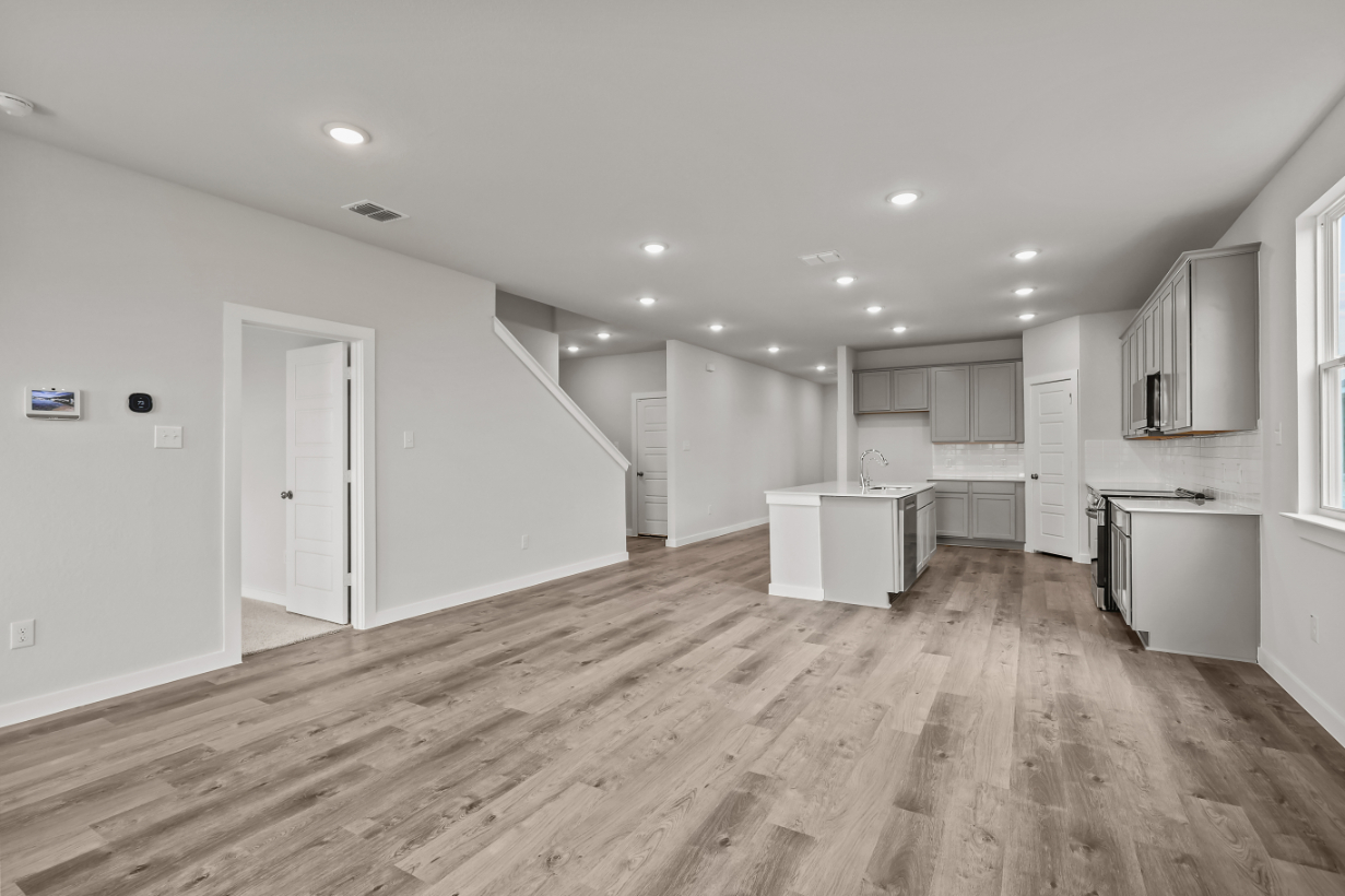 A large empty kitchen.