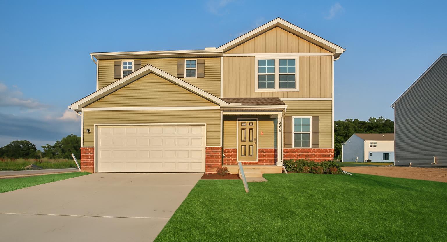 A house with a garage.