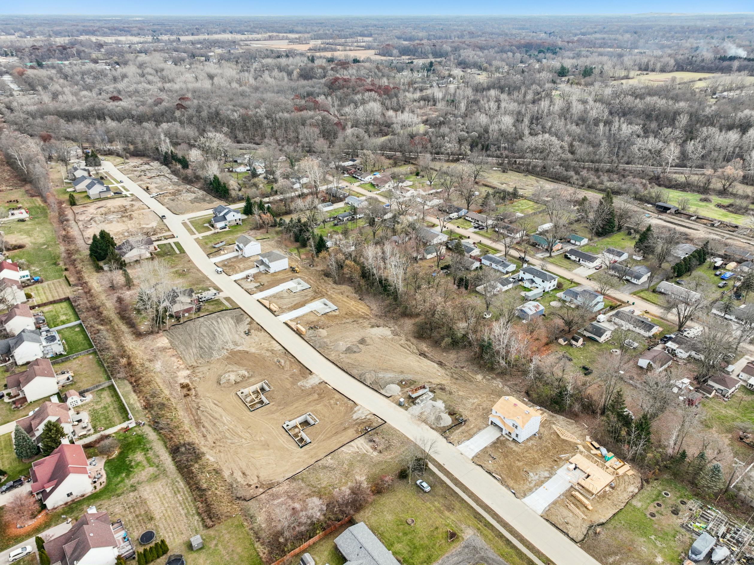 A high angle view of a road.