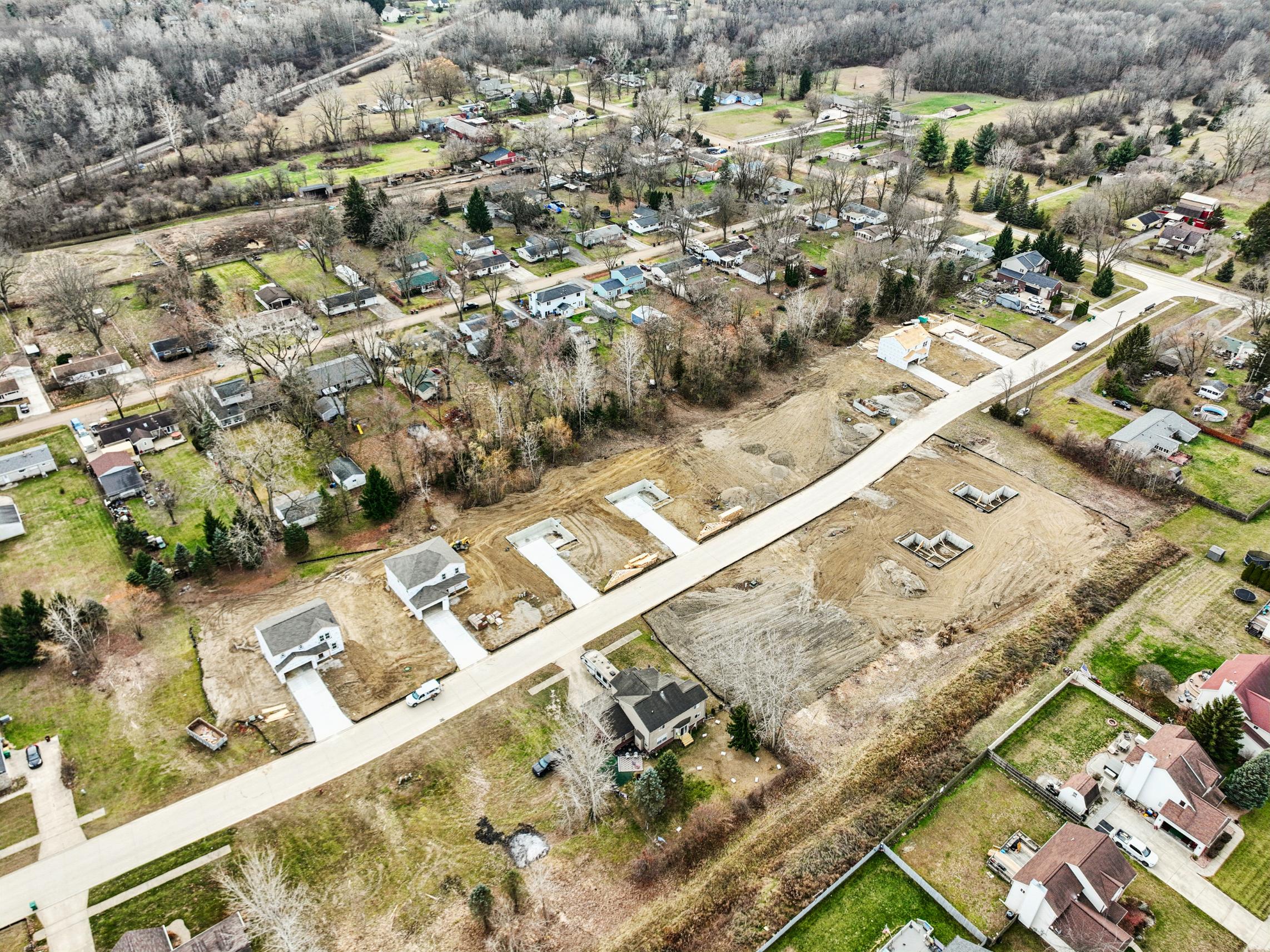 A high angle view of a road.