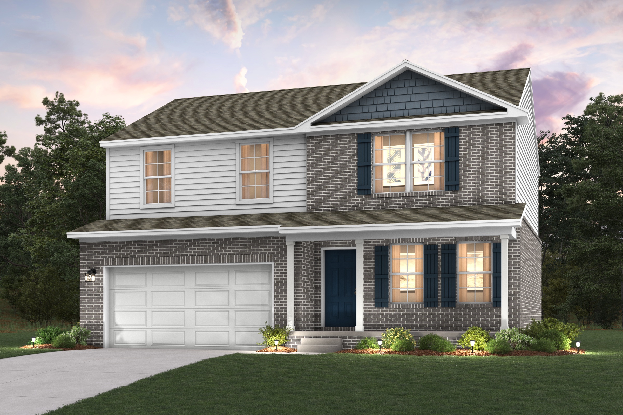 A house with a garage.