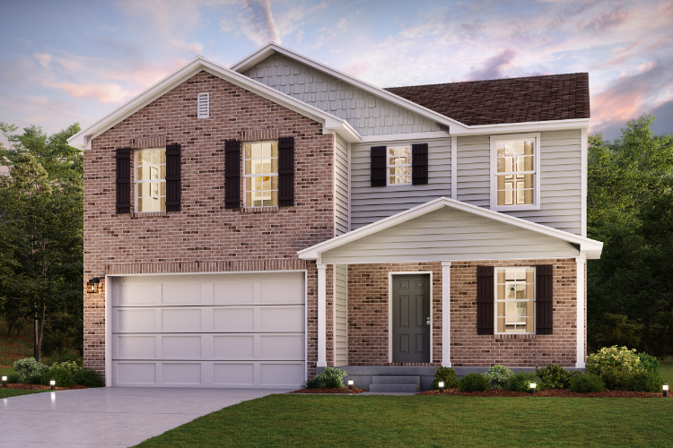 A large brick house.